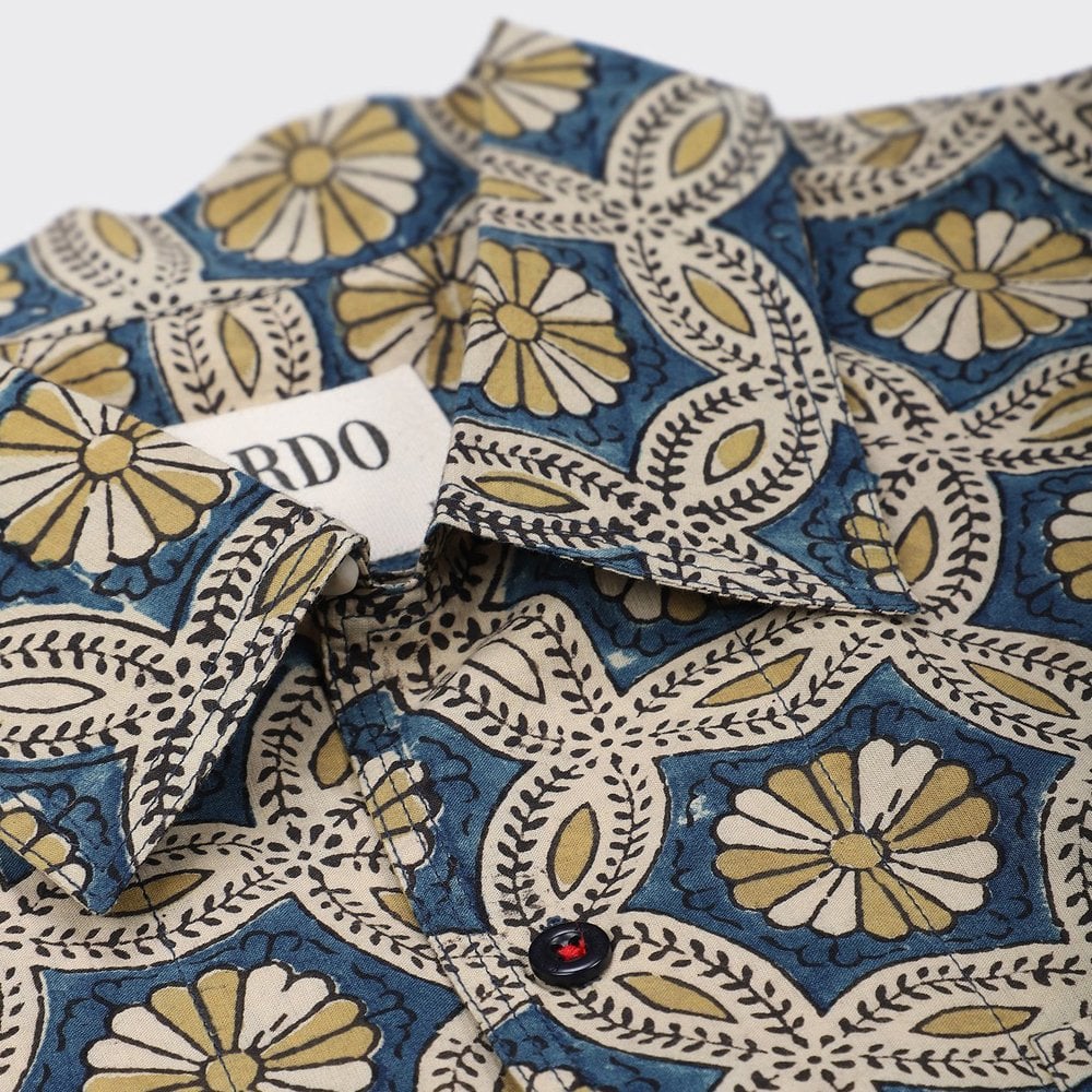 - Chintan Geometric Print - Blue