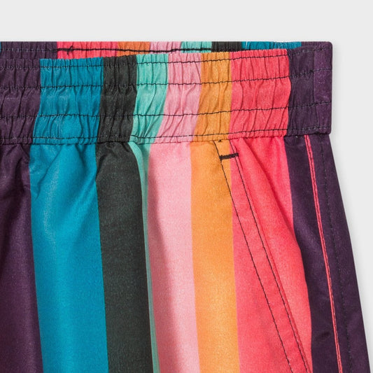 - 'Artist Stripe' Print Swim Shorts - Multi