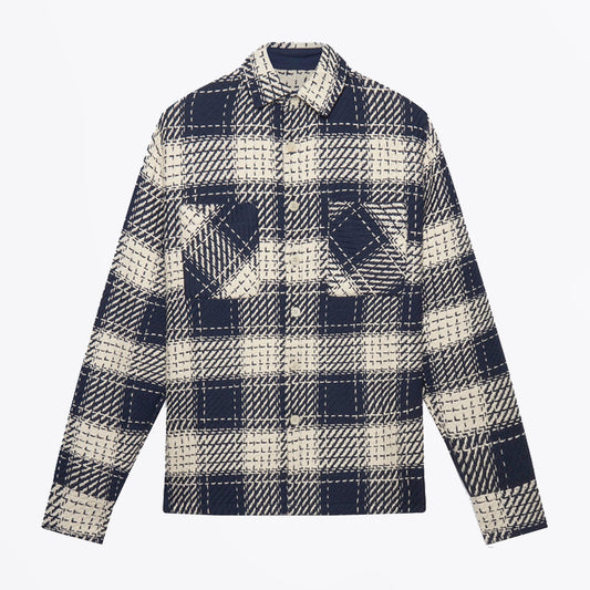 - Whiting - Plaid Overshirt - Navy/White