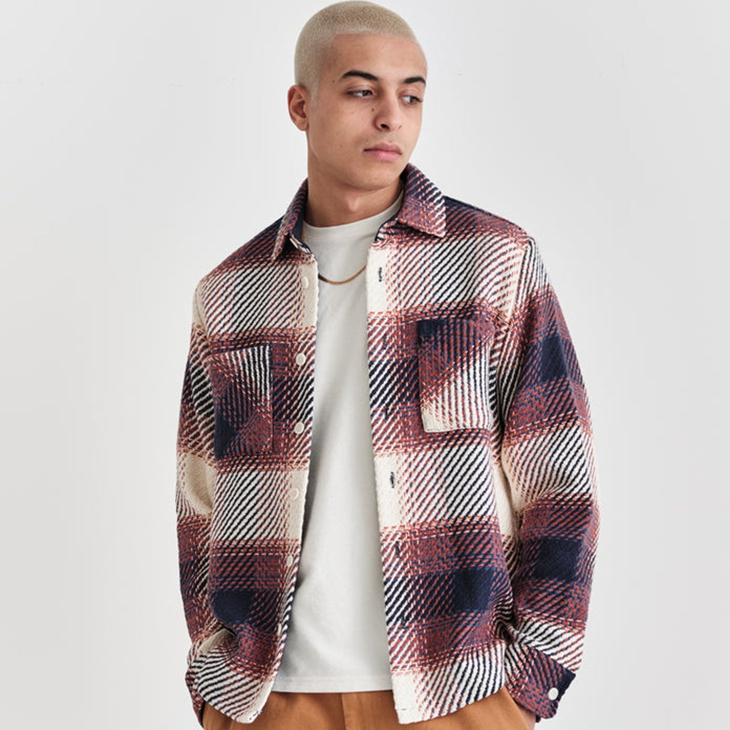 - Whiting - Checked Overshirt - Rust/Multi
