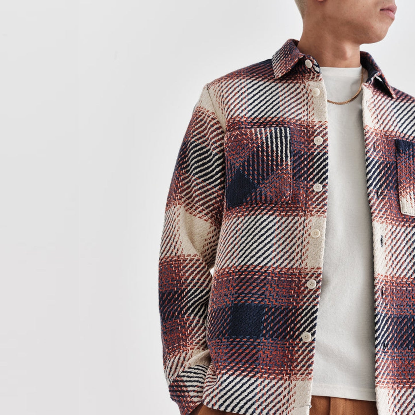 - Whiting - Checked Overshirt - Rust/Multi