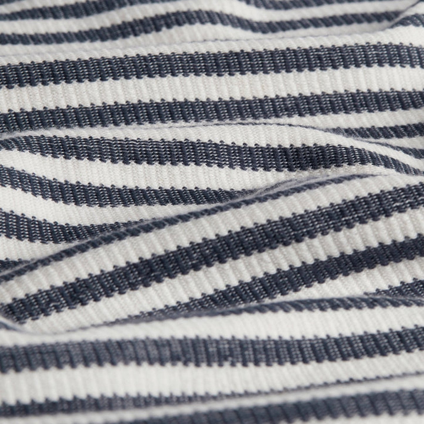 - Dean - Cotton Stripe T-Shirt - Navy/White