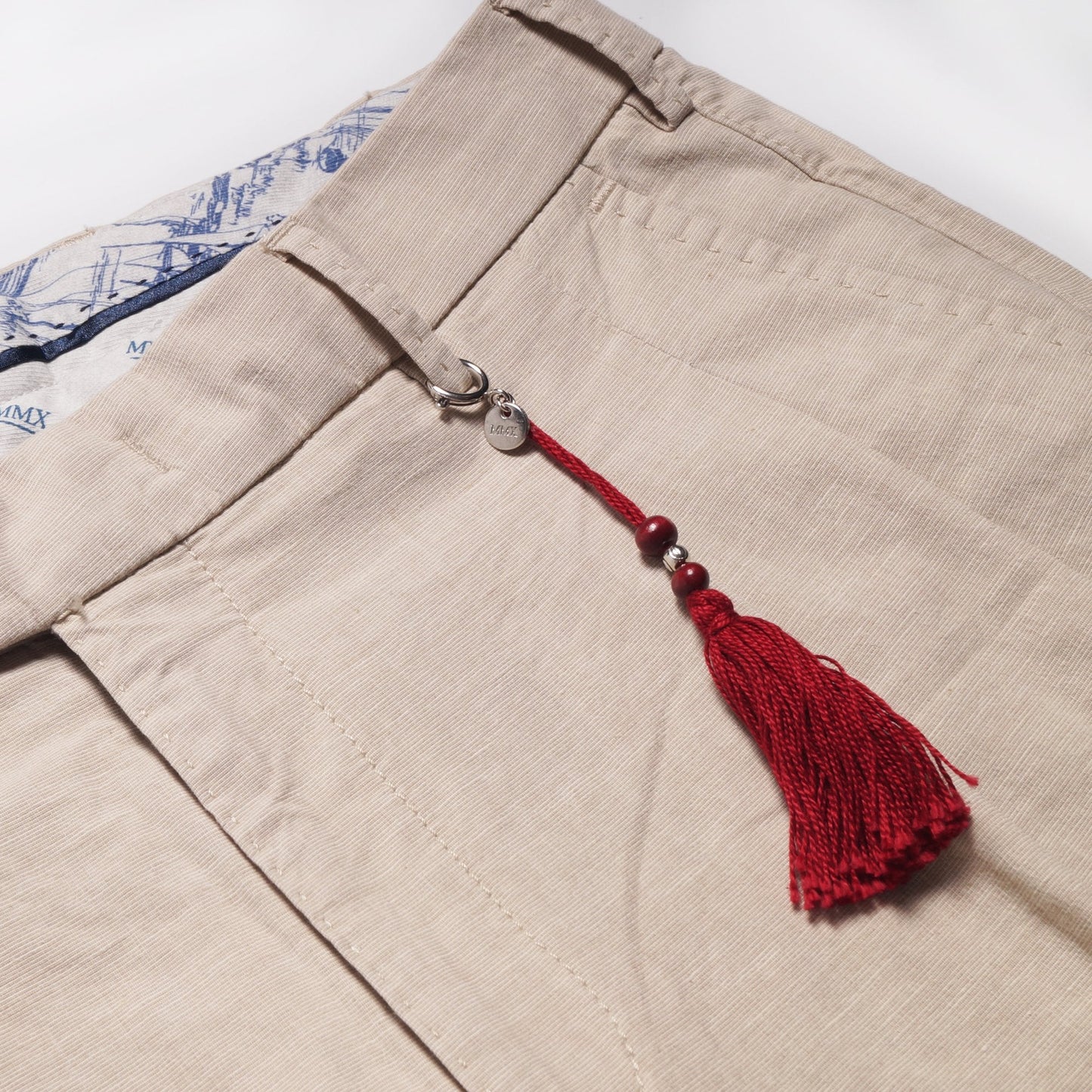- Cetus - Cotton/Linen Blend Trouser - Ecru