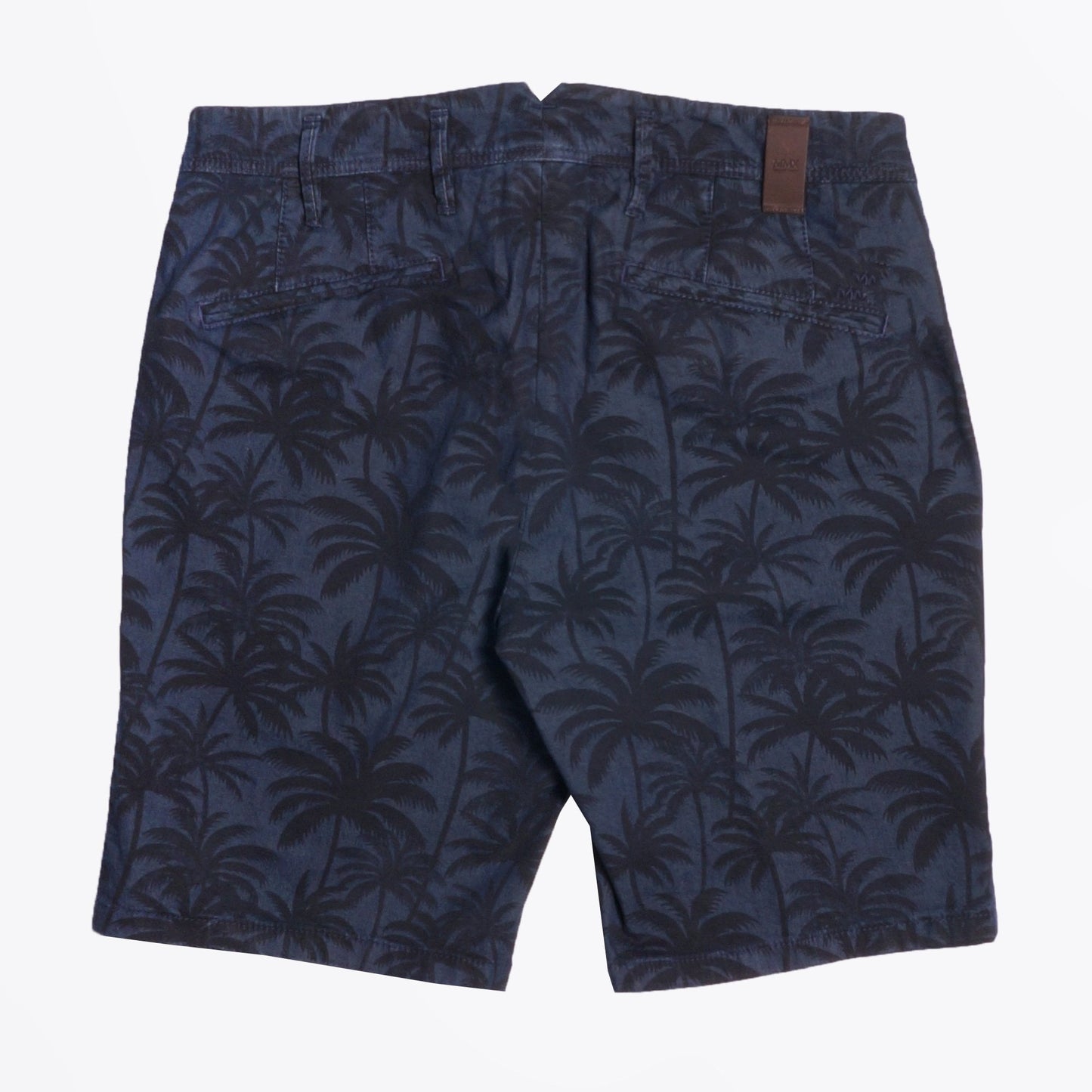 - B-Pavo Printed Shorts - Navy Palm Print