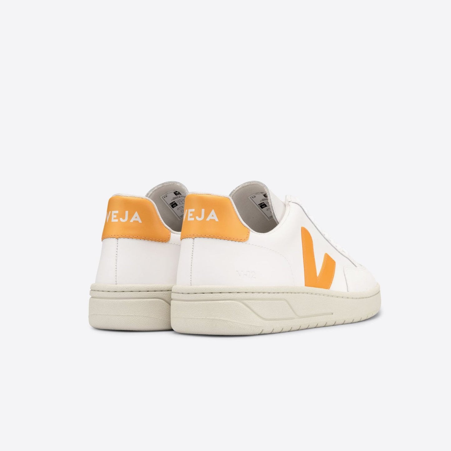 V-12 Leather Sneakers - Extra White/Ouro