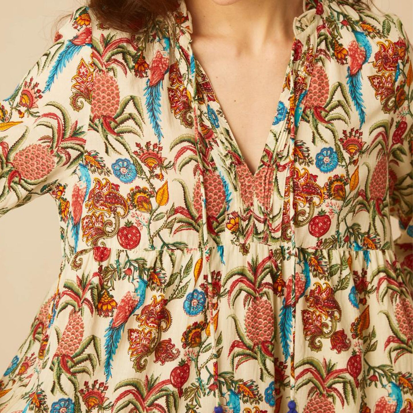 - Rudra Pineapple Dress - Off White