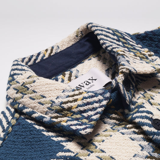 - Whiting - Ombre Check Overshirt - Nite/Teal