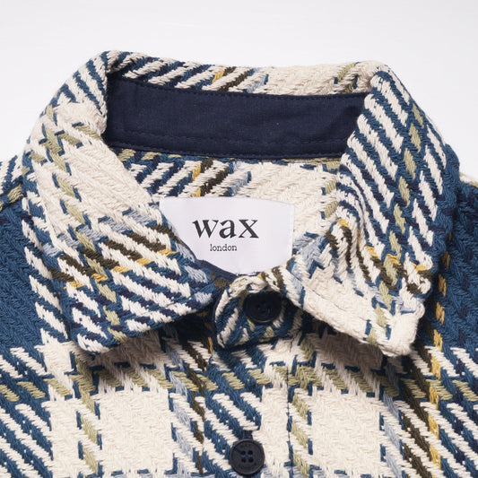 - Whiting - Ombre Check Overshirt - Nite/Teal