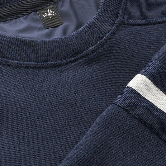 - Moore Crew Neck Sweater - Navy Blue