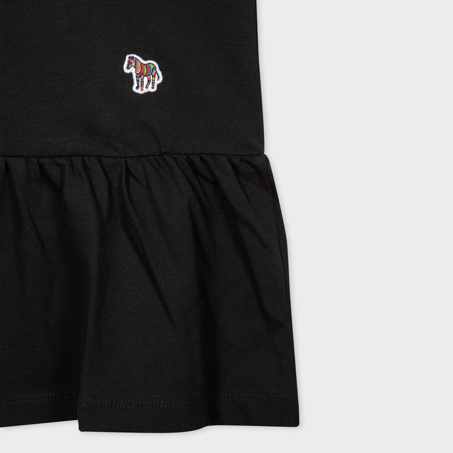 - Zebra Polo Dress - Black