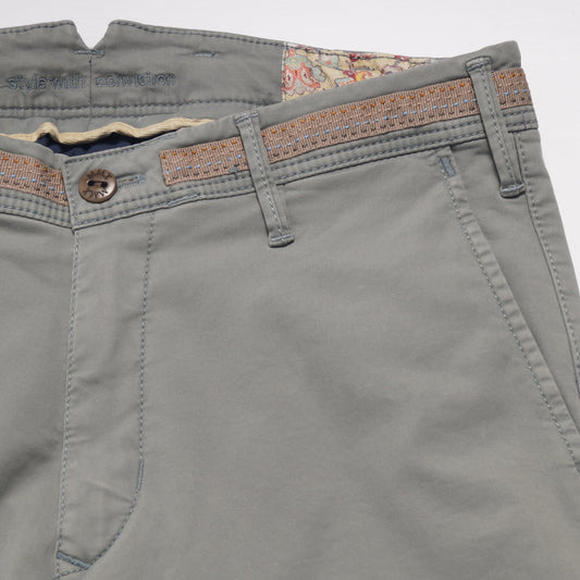 - Apus - Slim Stretch Trousers - Green