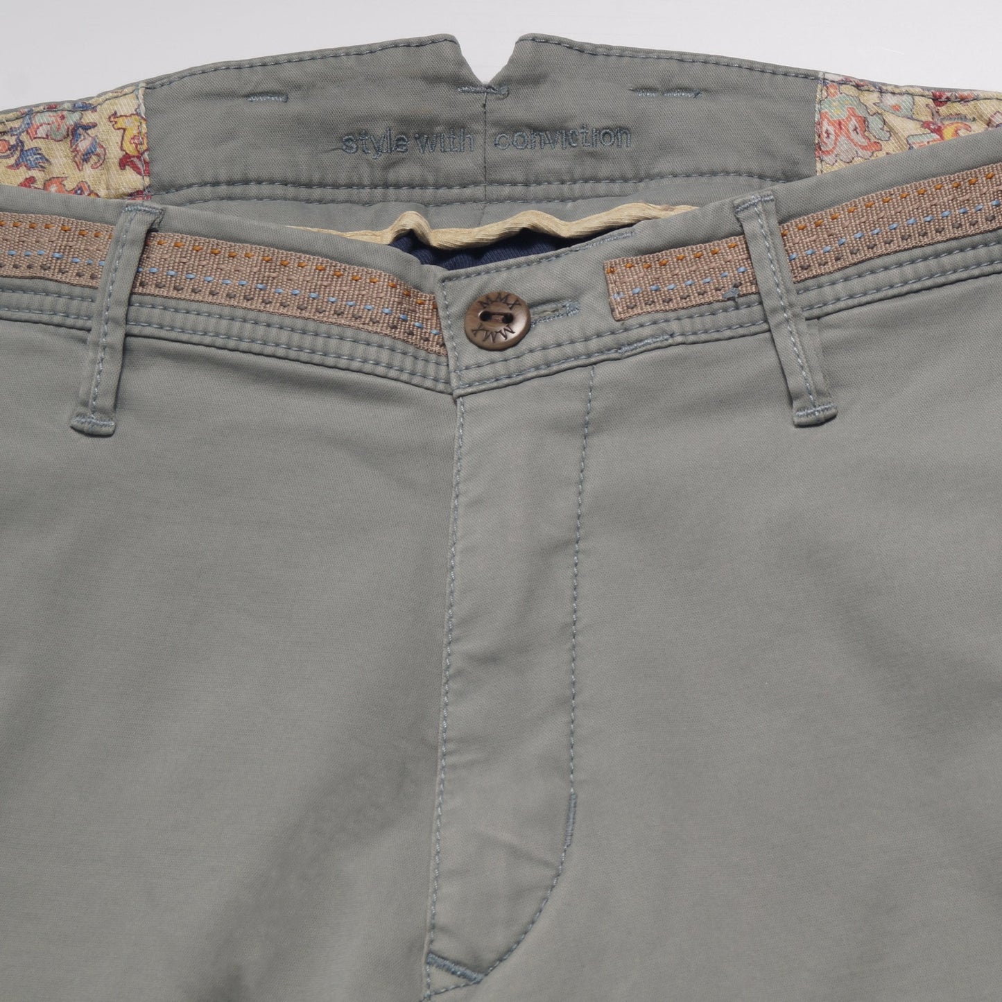 - Apus - Slim Stretch Trousers - Green