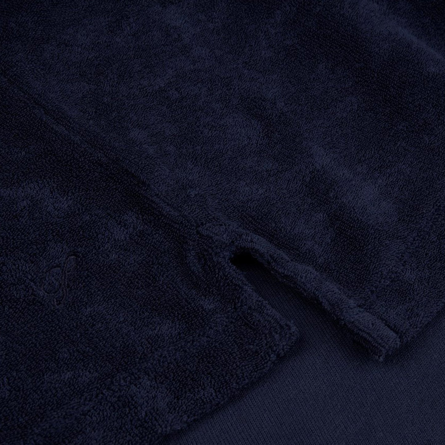 - Towelling Polo Shirt - Navy