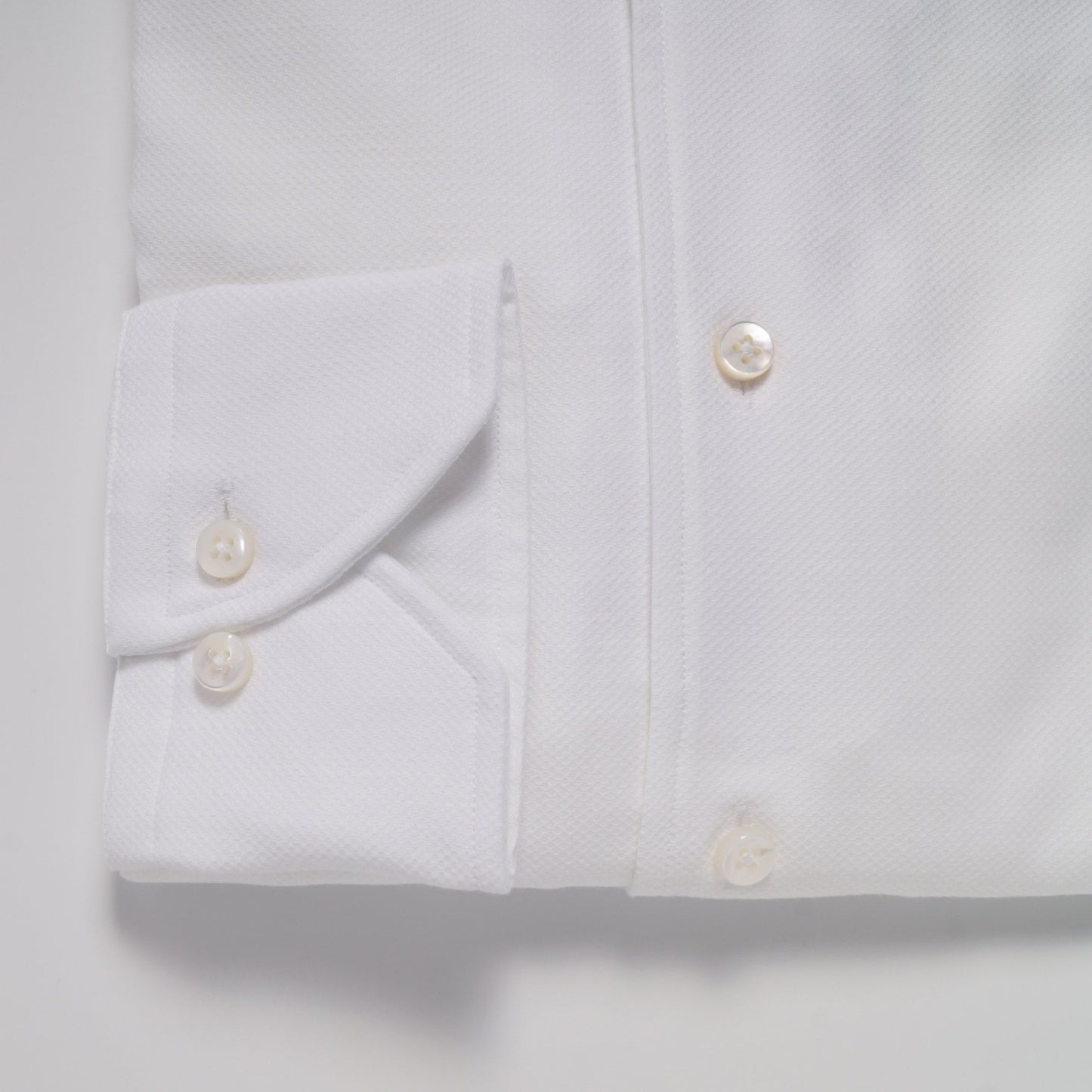 - Slimline Jacquard Shirt - White