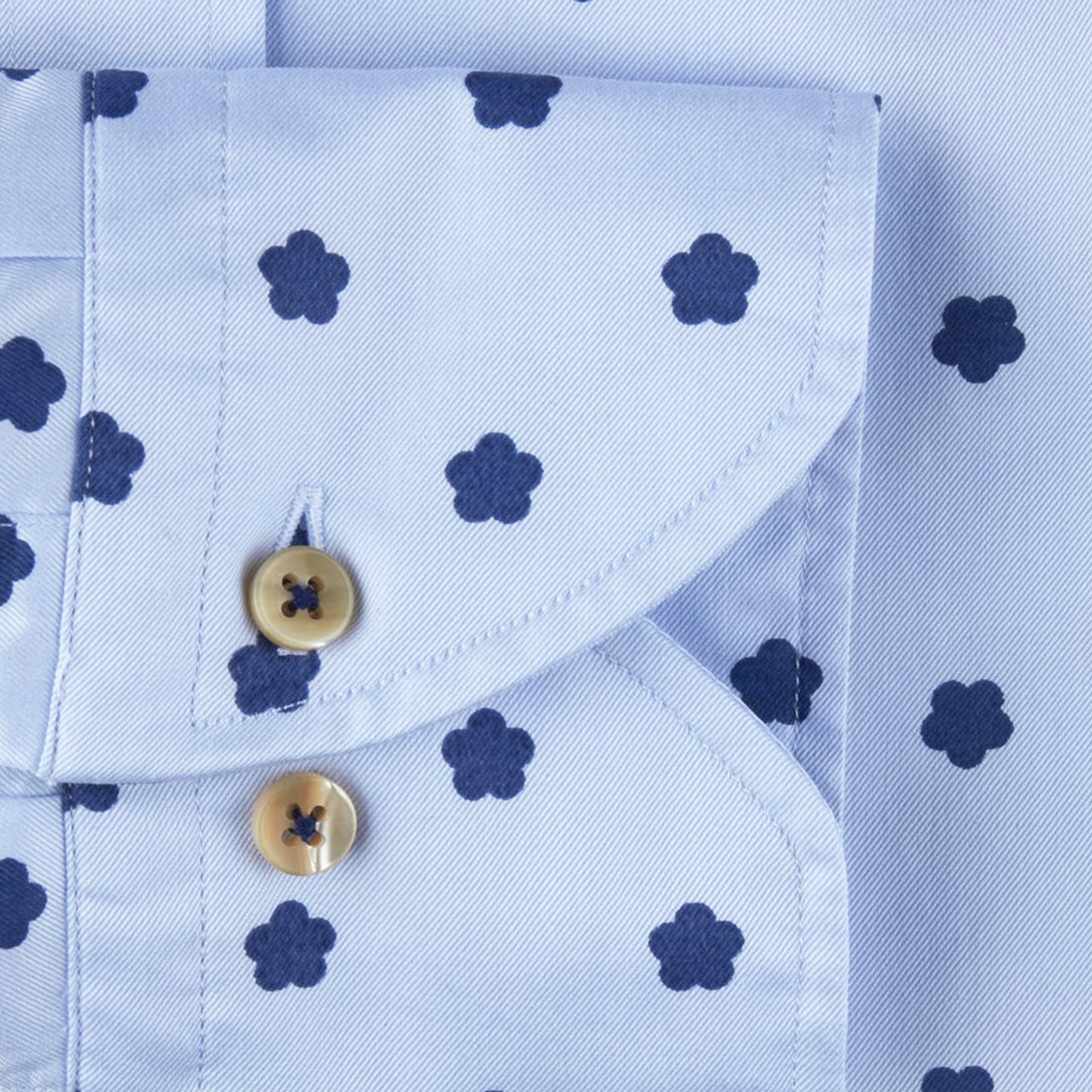 Fitted Body Patterned Shirt - Blue