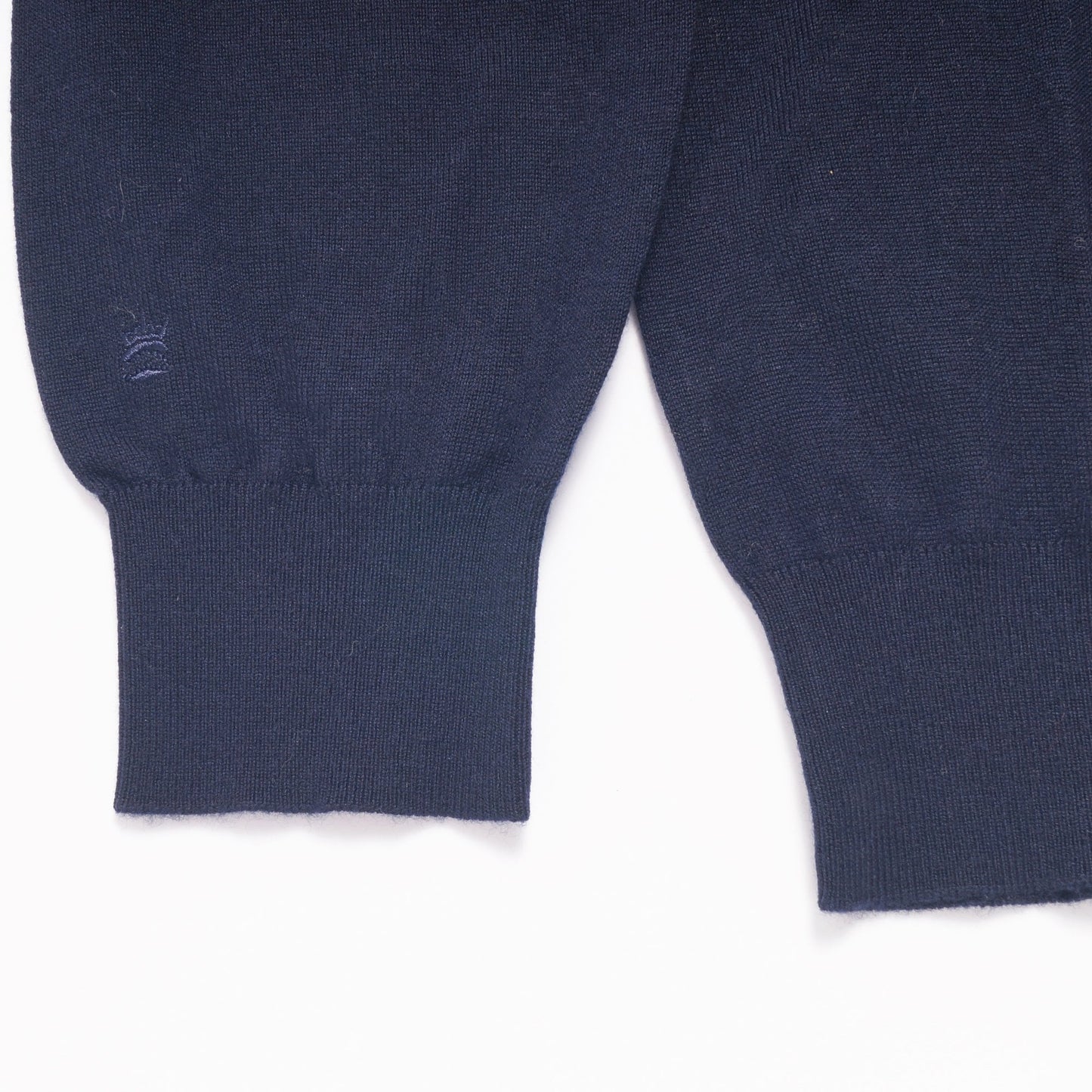 - Cashmere Blend Crew Neck Pullover - Navy