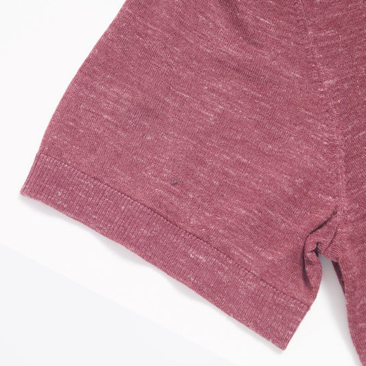 - Premium Knit Crew Neck T-Shirt - Mauve