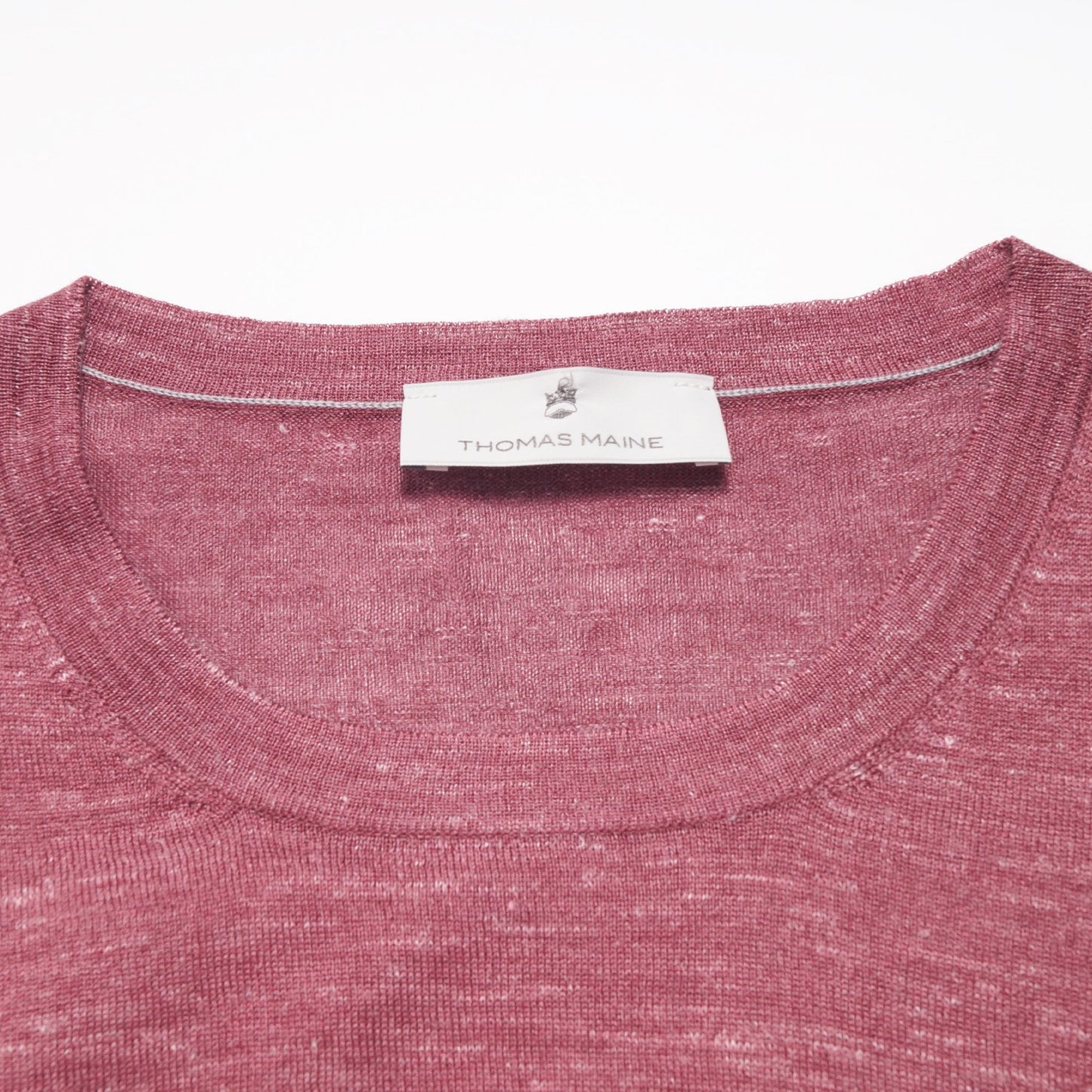 - Premium Knit Crew Neck T-Shirt - Mauve