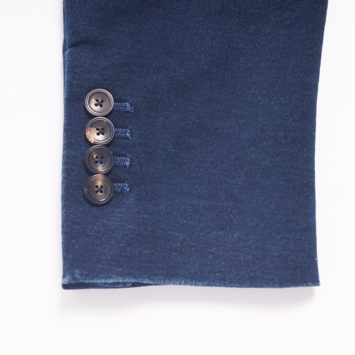 - Double Breasted Jersey Jacket - Indigo