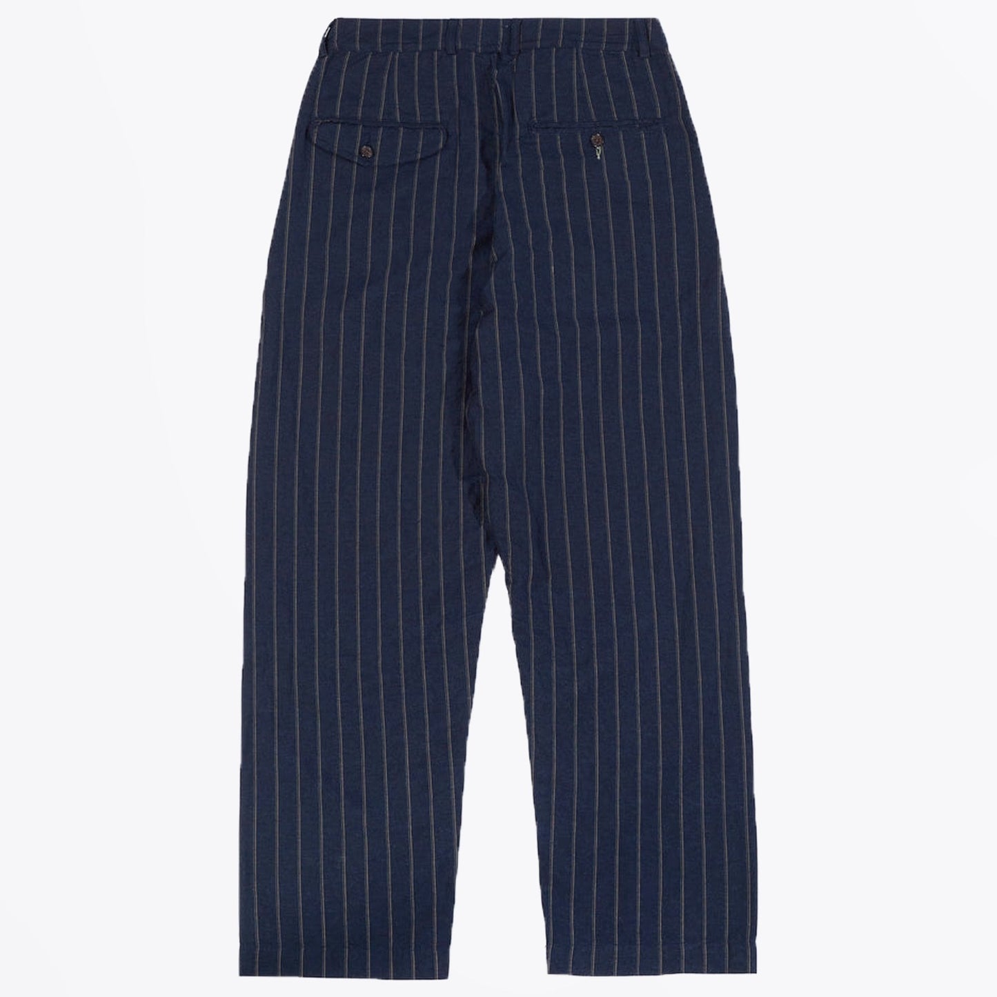 - Double Pleat Stripe Pants - Navy