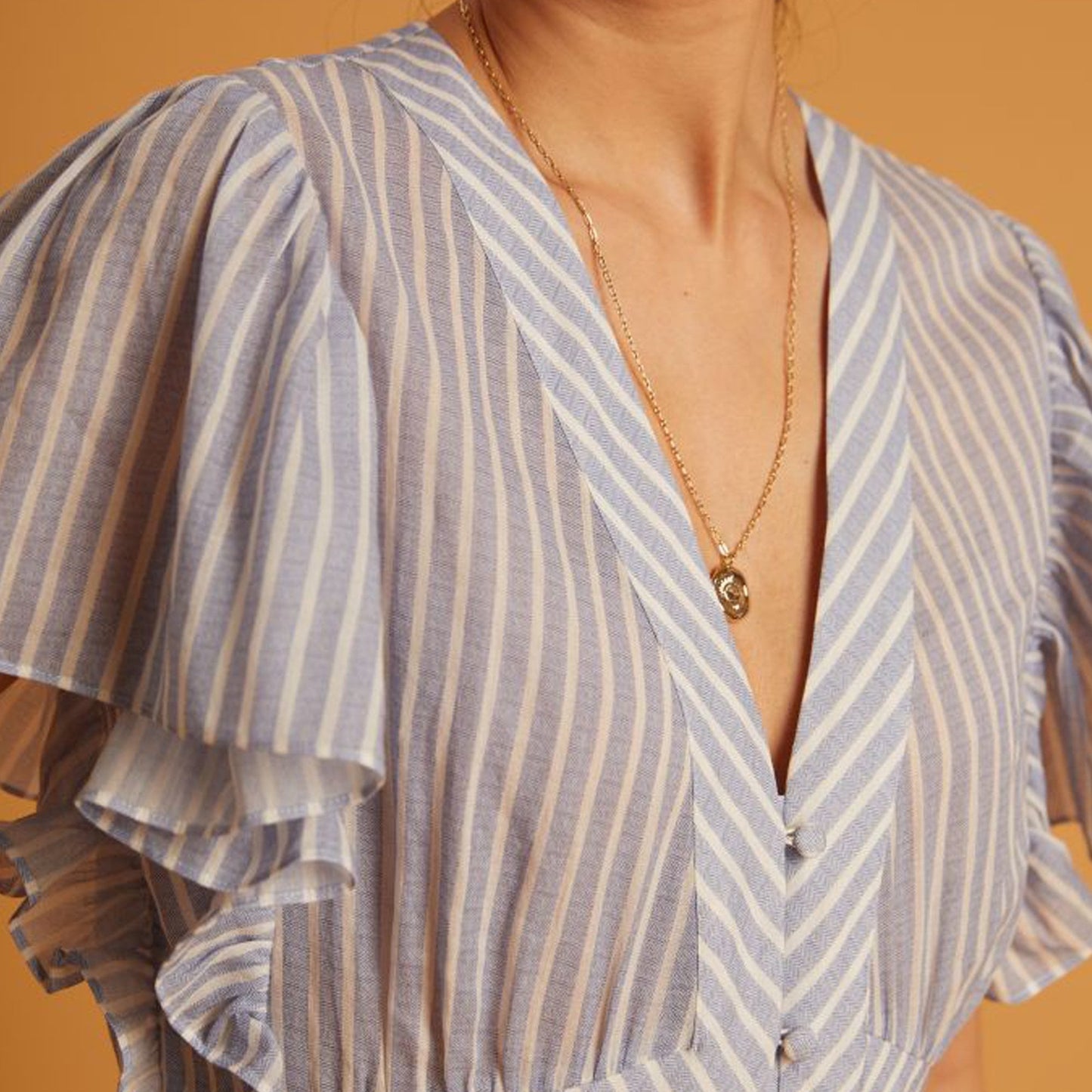 - Yael Dress - Azure/Ecru