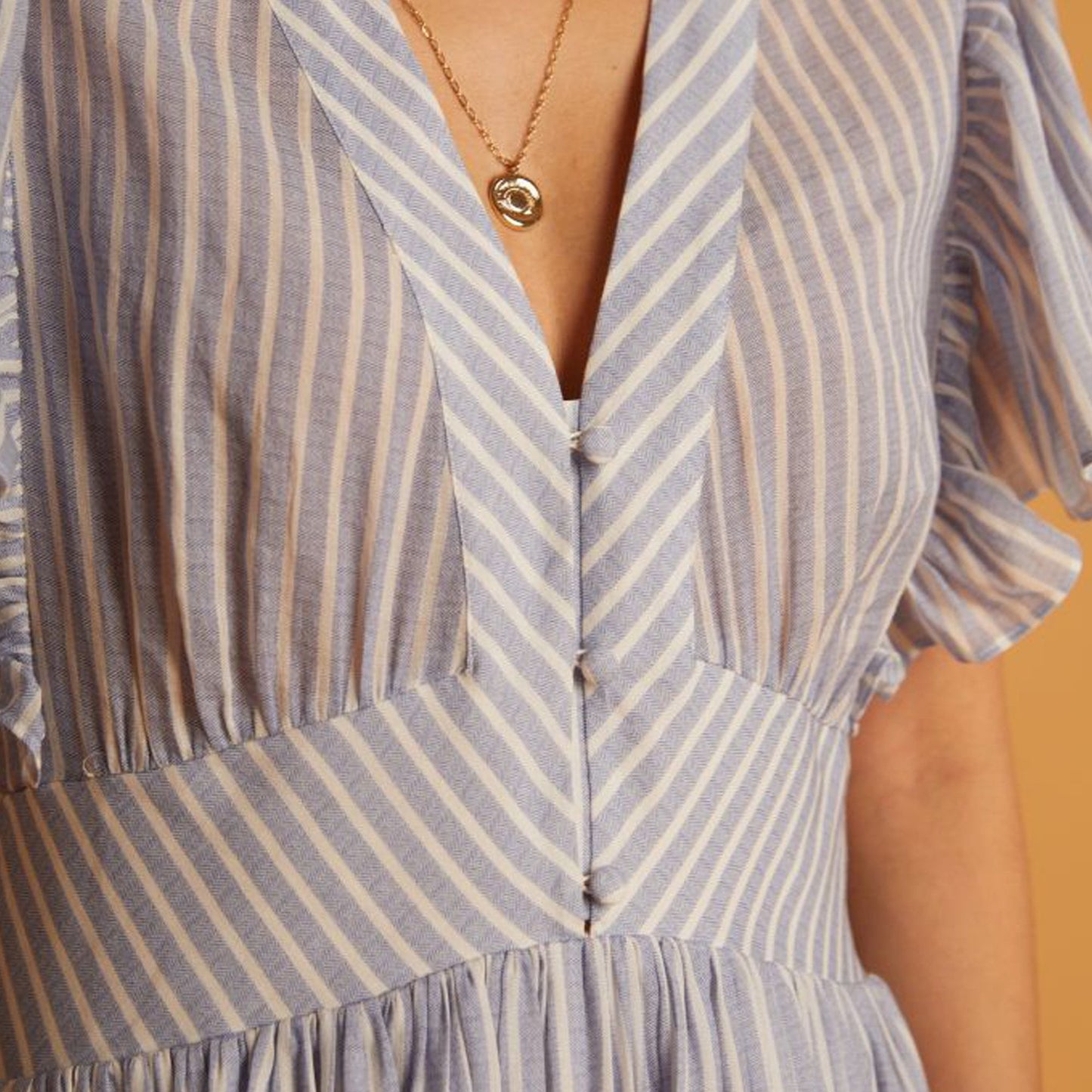 - Yael Dress - Azure/Ecru