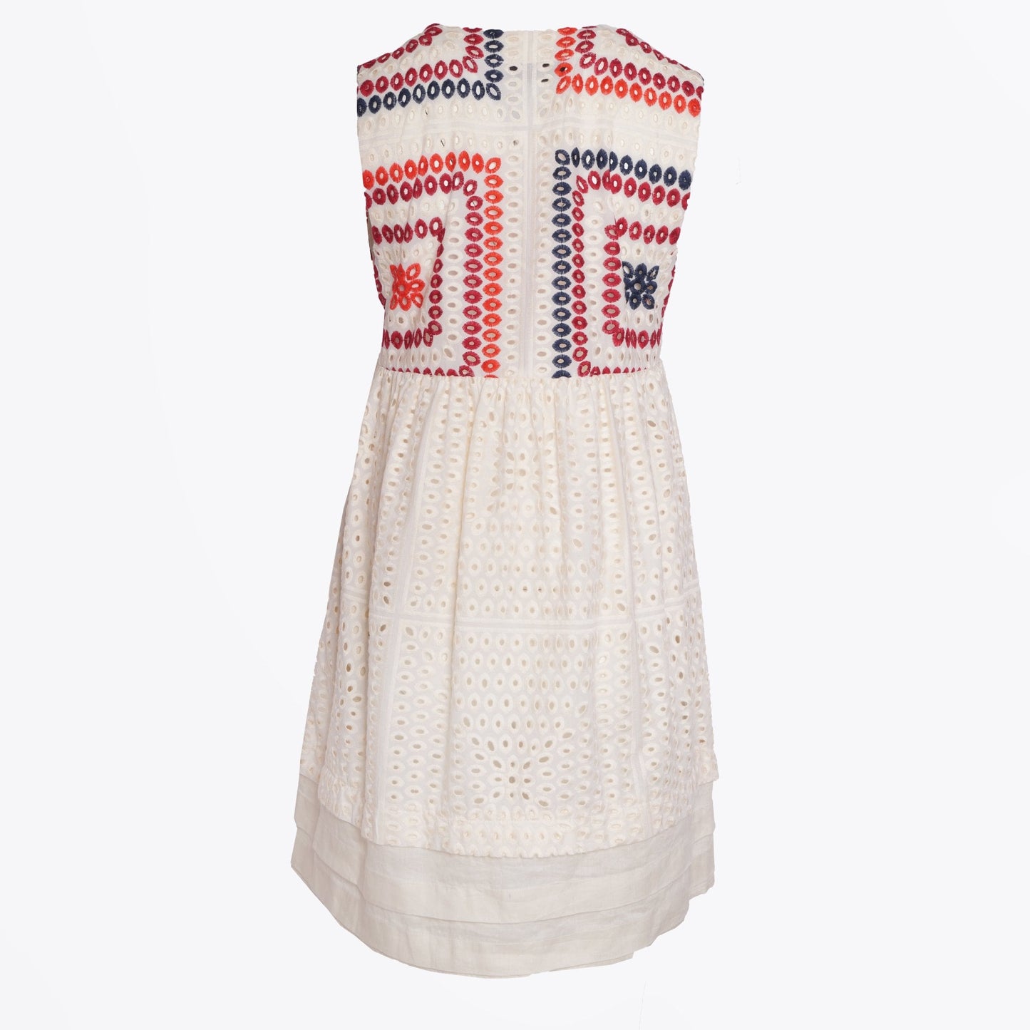 - Crochet Midi Dress - White/Multi