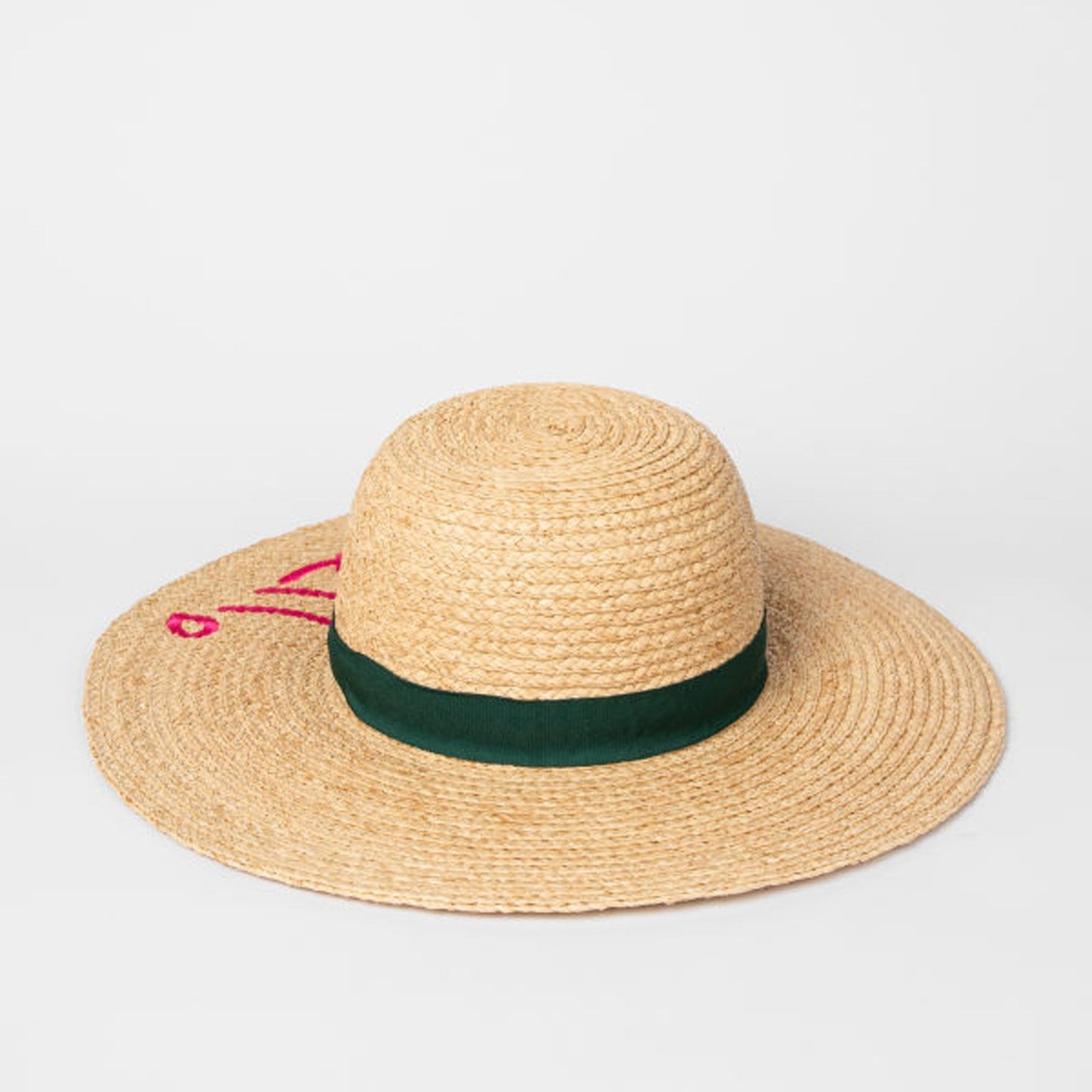 - 'Hello' Embroidered Floppy Hat -