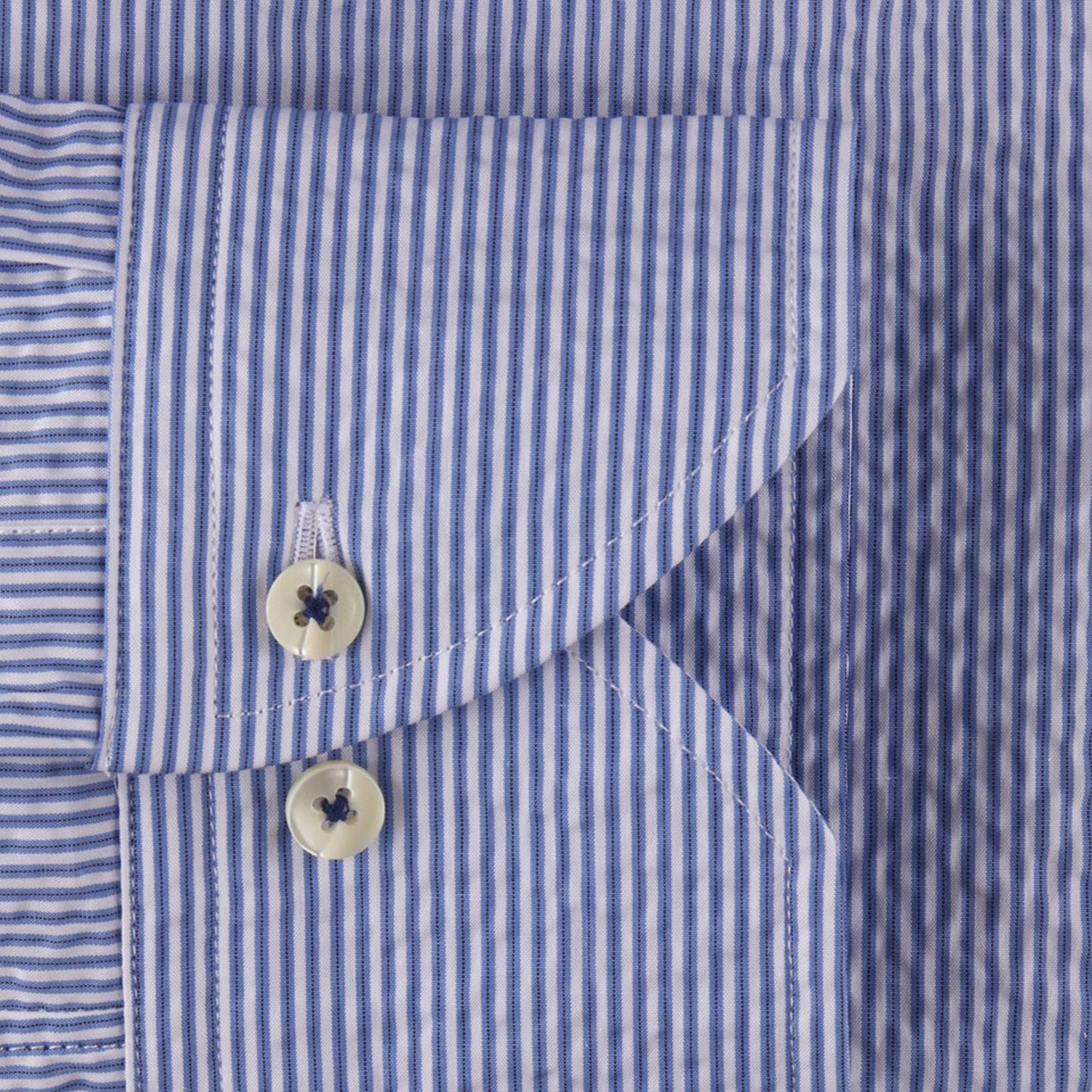 - Slimline Seersucker Striped - Blue