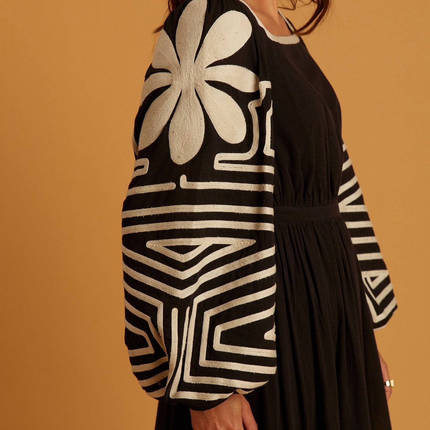 - Ferdinand Embroidered Dress - Black