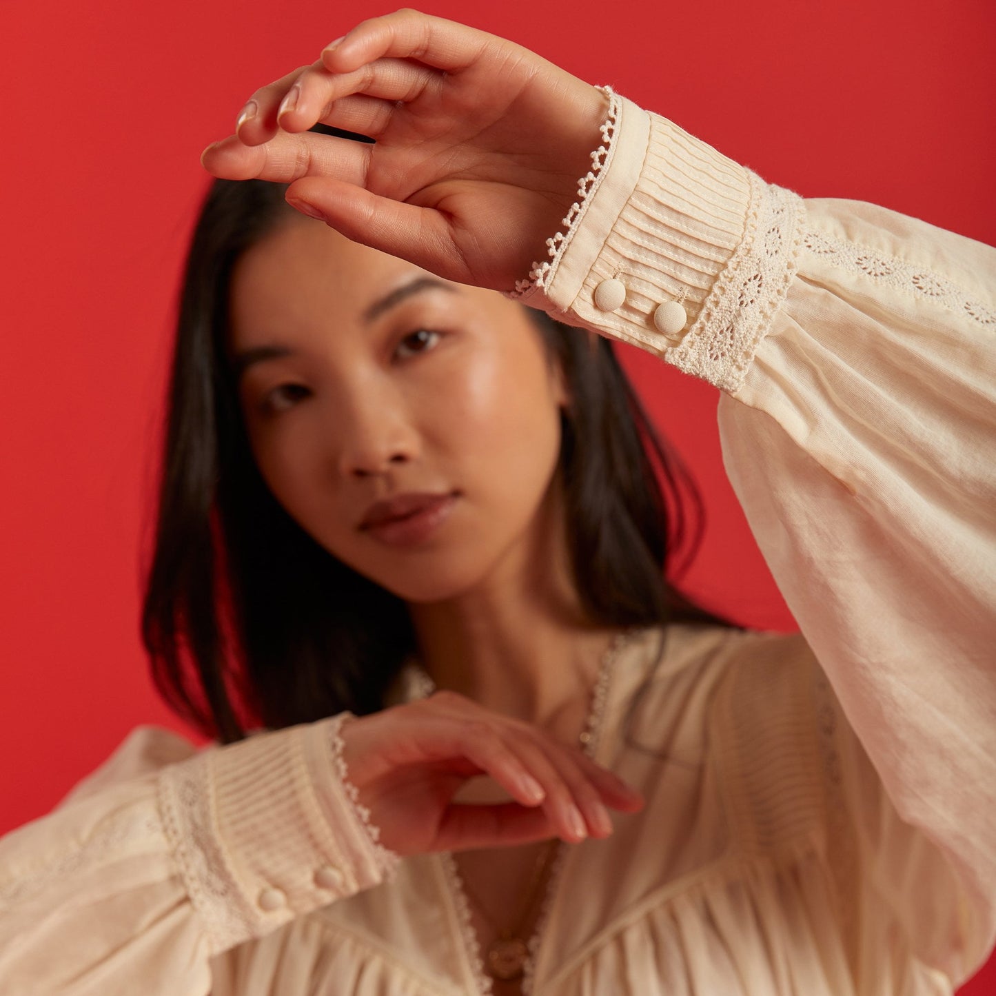 - Bastien - Lace Shirt - Ecru