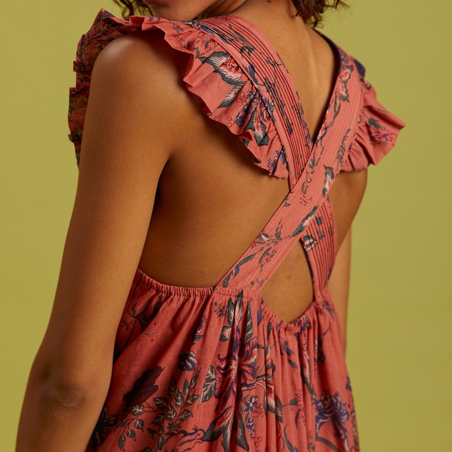 - Pacome - Floral Dress - Rosewood