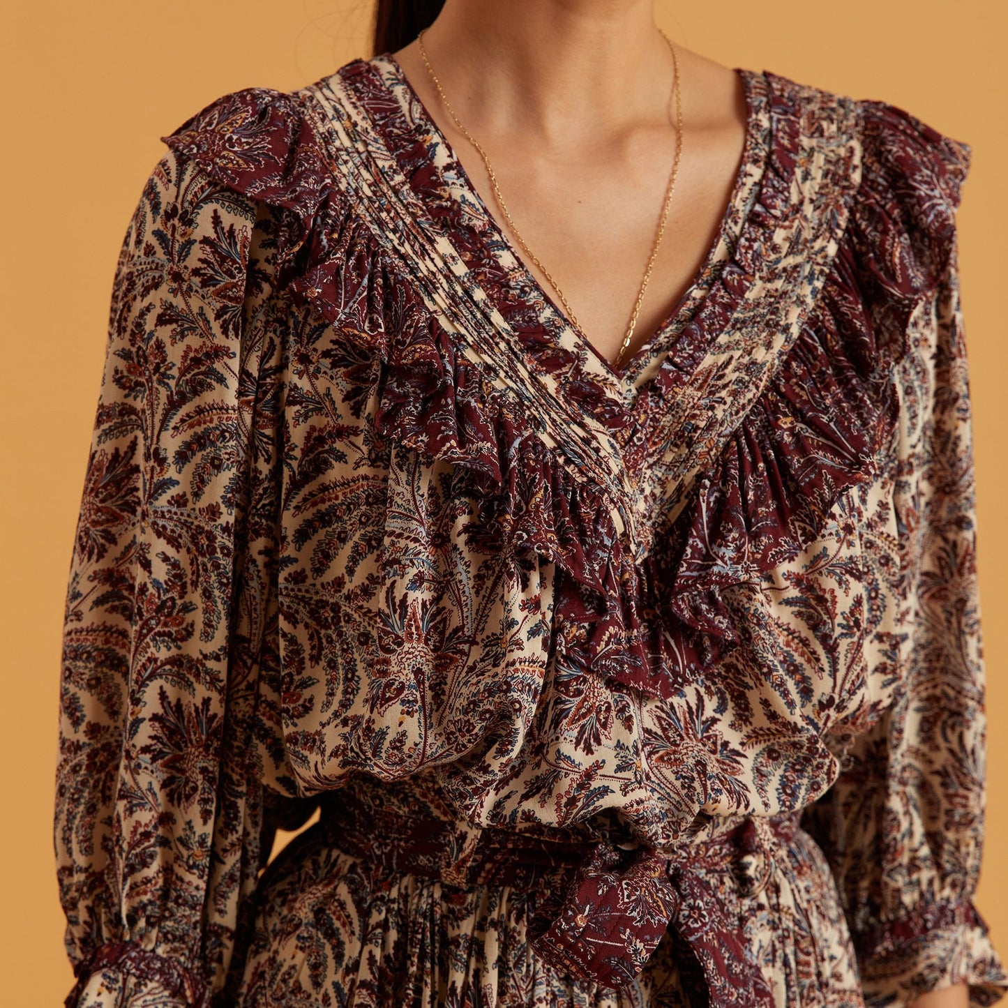 - Emile Printed Blouse - Sand