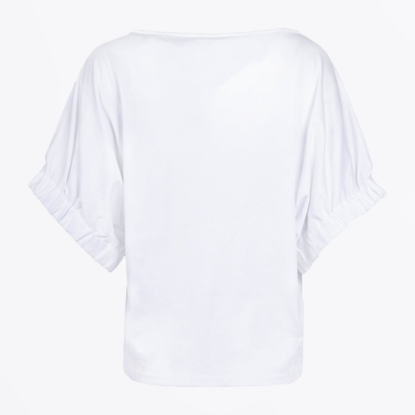 - Elastic Sleeve Top - White