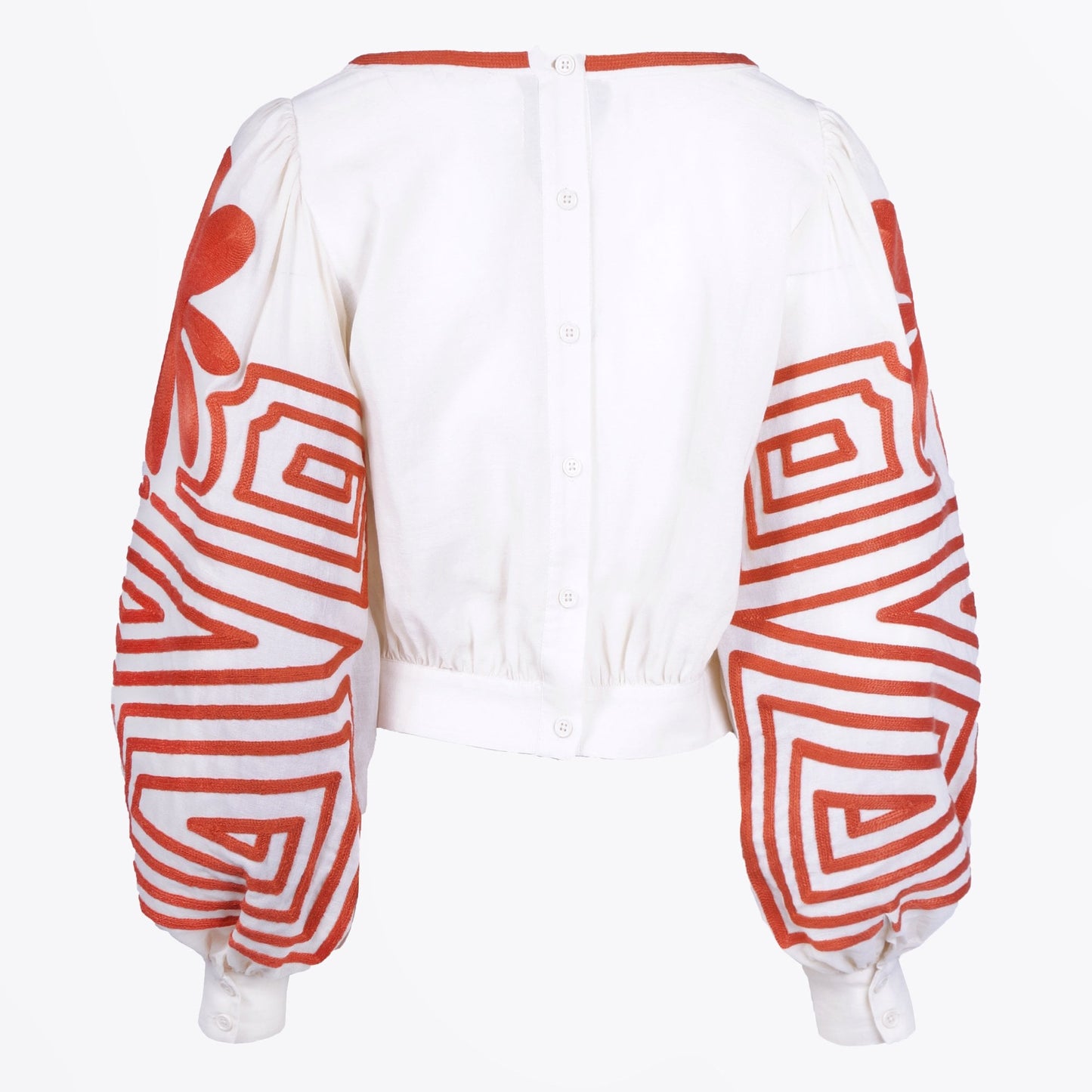 Foulcault - Embroidered Sleeve Blouse - Sable
