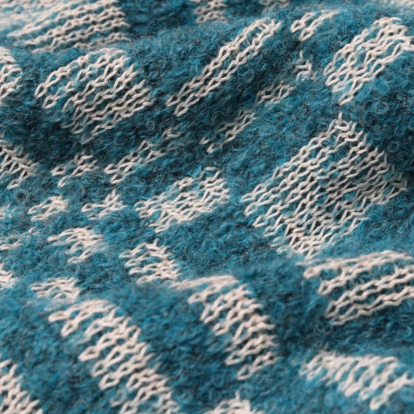 - Optic Alpaca Cardigan - Azure