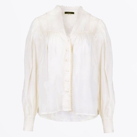 - Bastien - Lace Shirt - Ecru