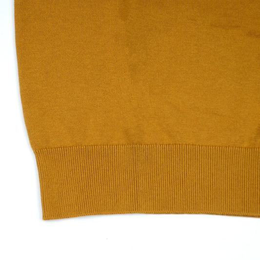 - Zebra Badge Pullover Polo - Ochre Yellow