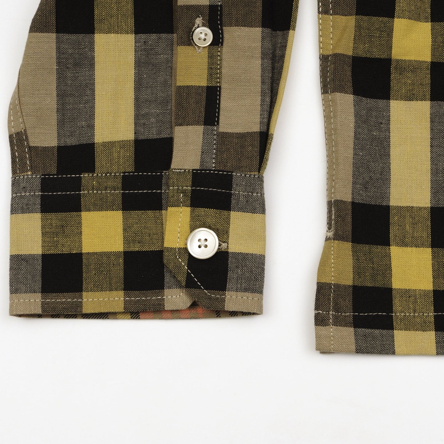 - Casual Fit Pockets Check Shirt - Camel