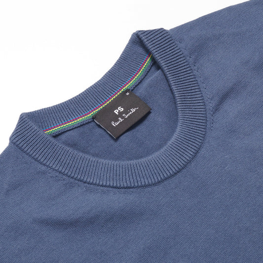 - Zebra Badge Crew Neck Pullover - Indigo