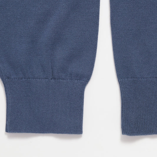 - Zebra Badge Crew Neck Pullover - Indigo