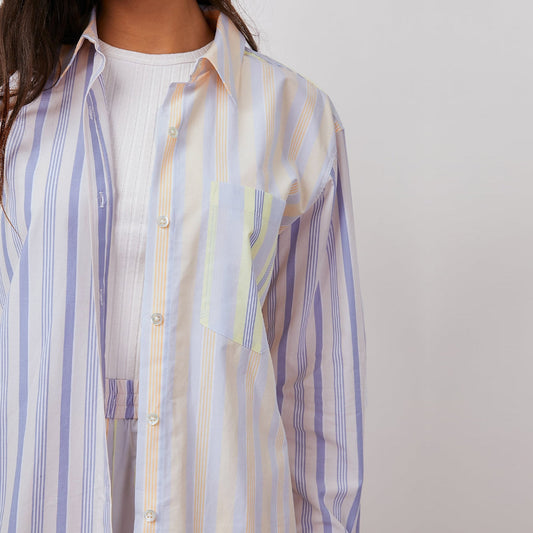 - Arlo Shirt - Citrus Mixed Stripe