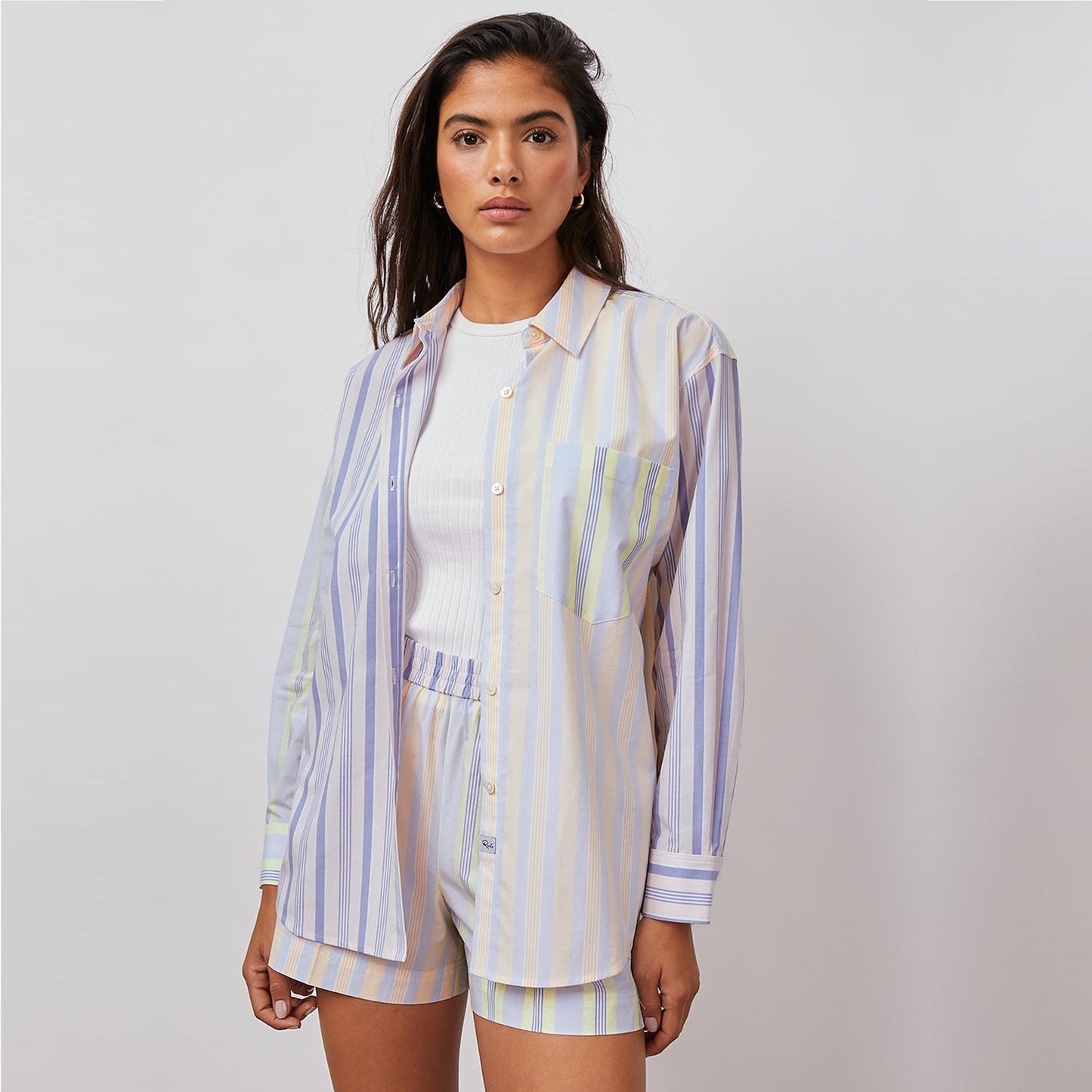 - Arlo Shirt - Citrus Mixed Stripe