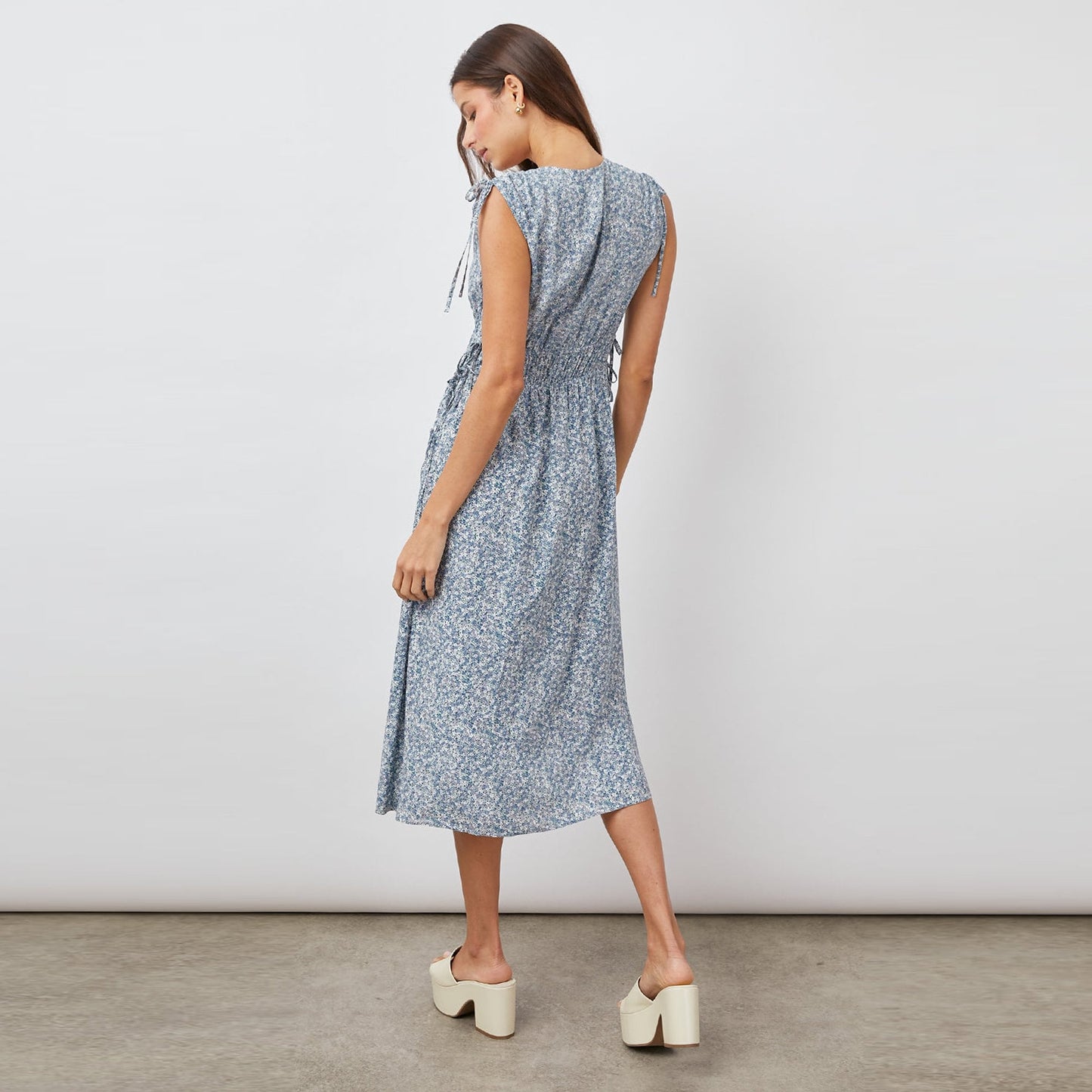 - Constantine Dress - Blue Mini Garden