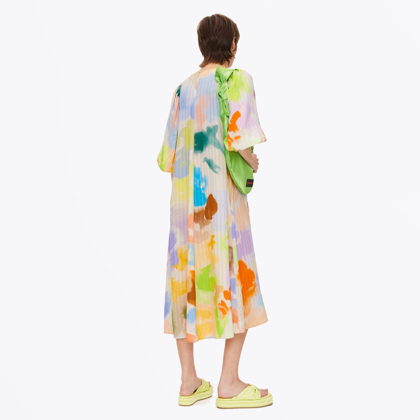Julia Seersucker Dress - Airbrush at Noon
