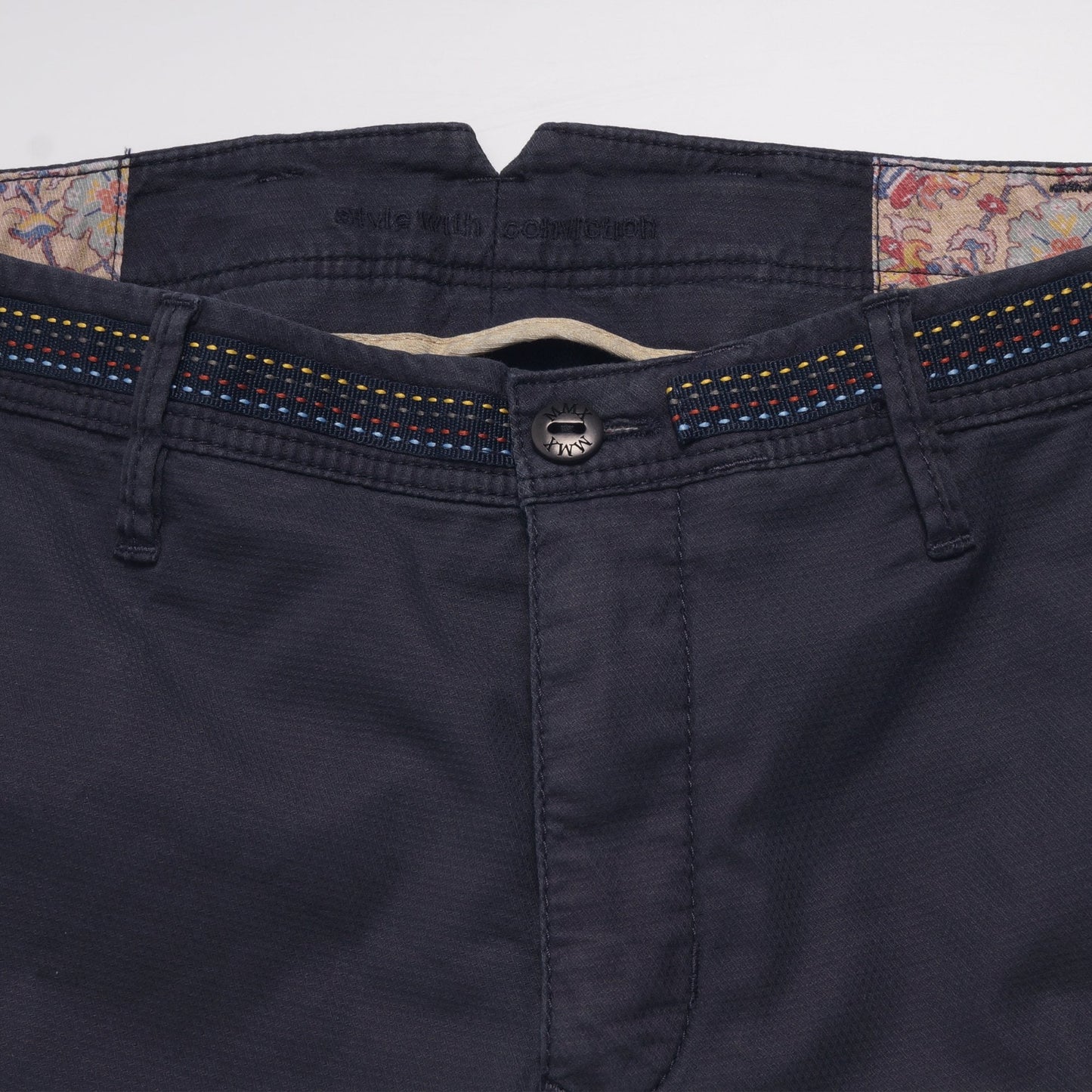 - B-Tigris - Slim Textured Shorts - Navy