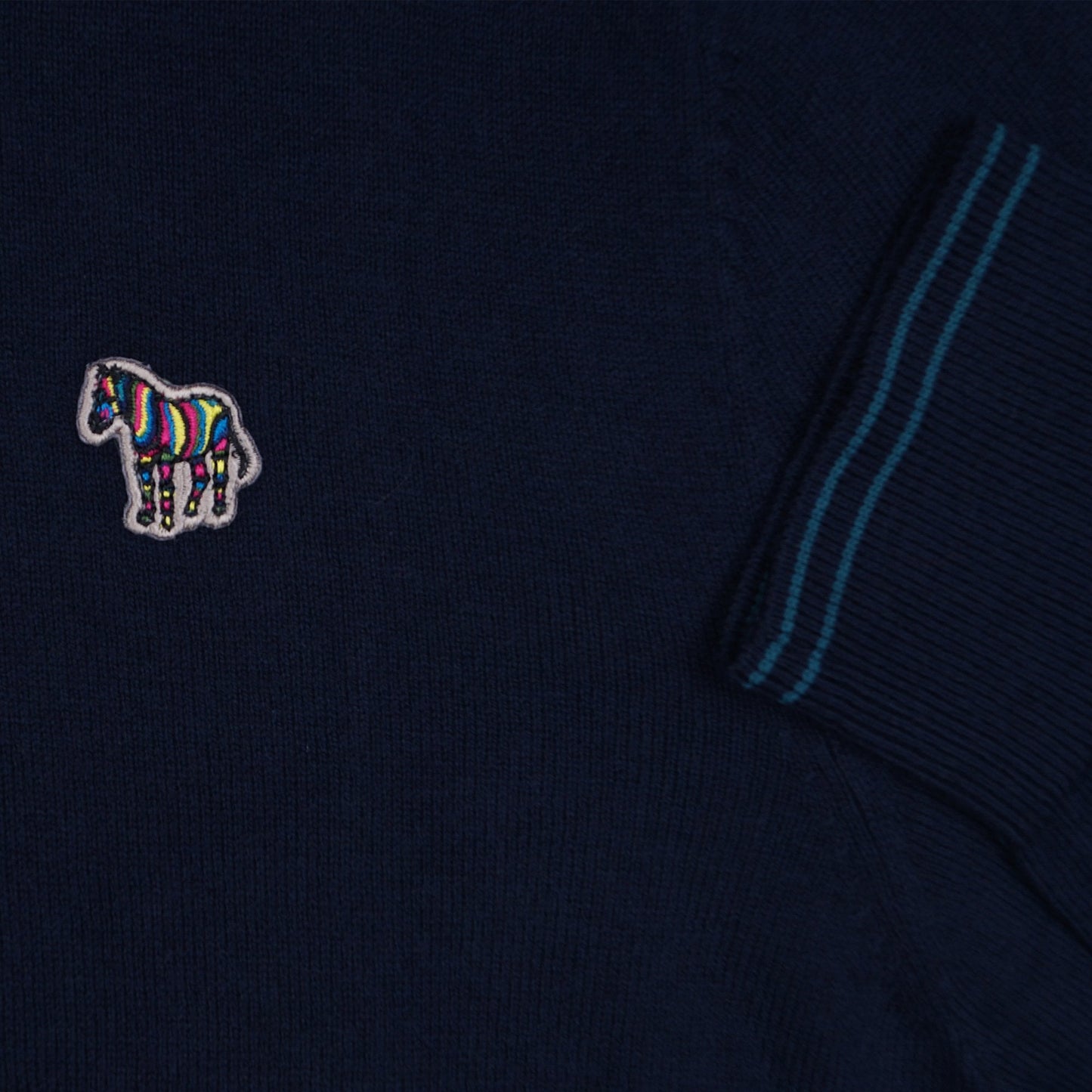 - Zebra Half-Zip Pullover - Dark Navy