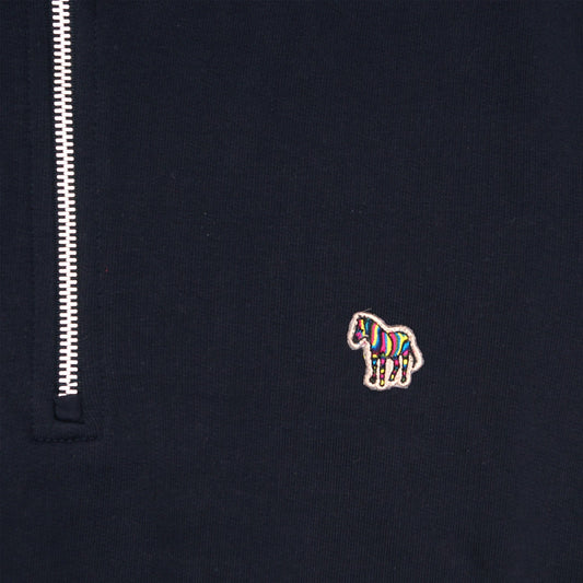 - Zebra Half Zip Sweatshirt - Dark Navy