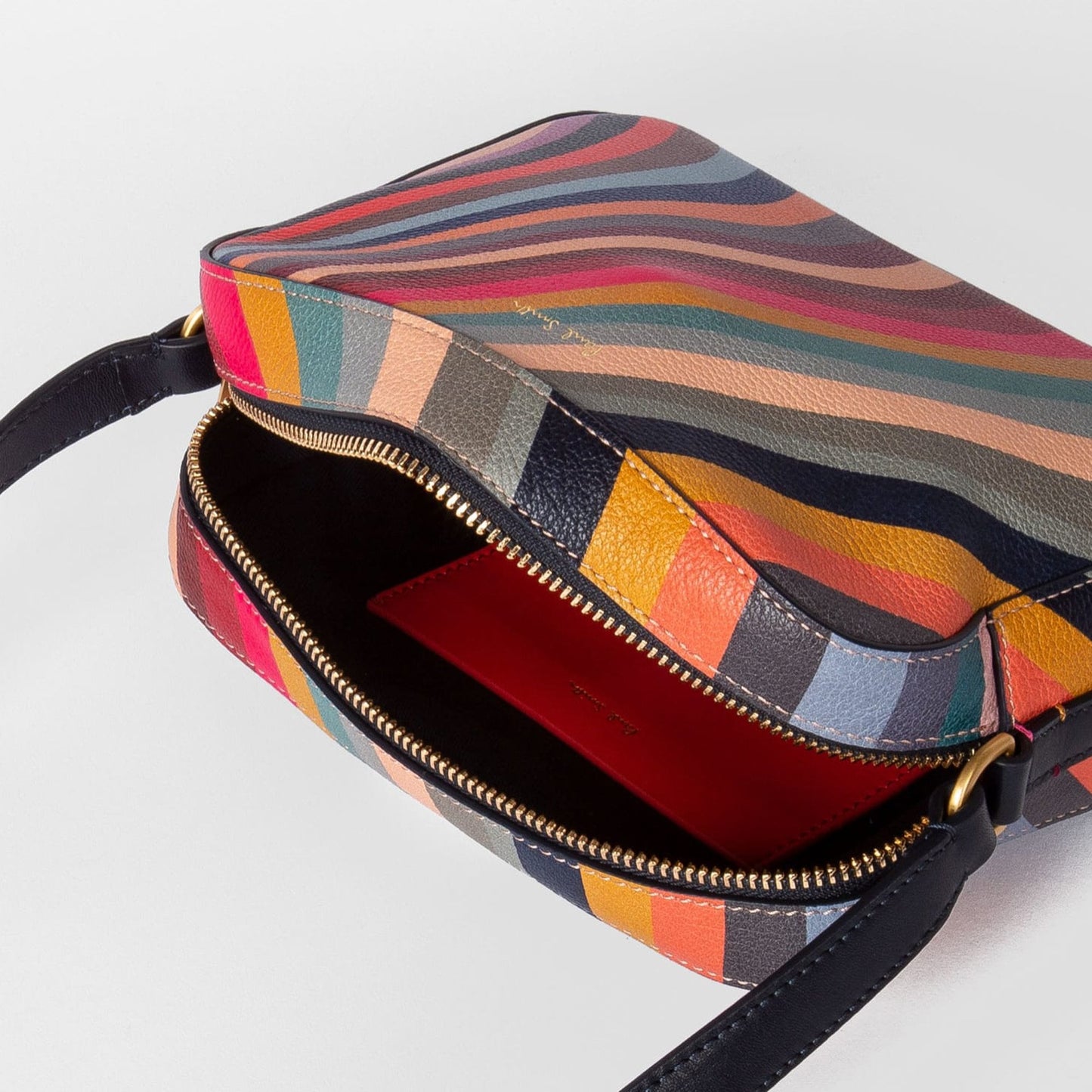 - Leather Swirl Cross Body Bag - Multi