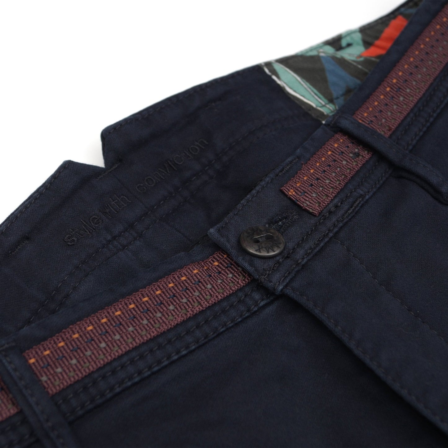 - Apus - Slim Stretch Chinos - Navy